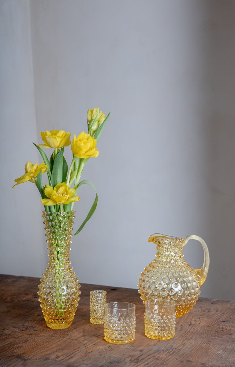 Citrine Hobnail Whiskey Glasses - KLIMCHI