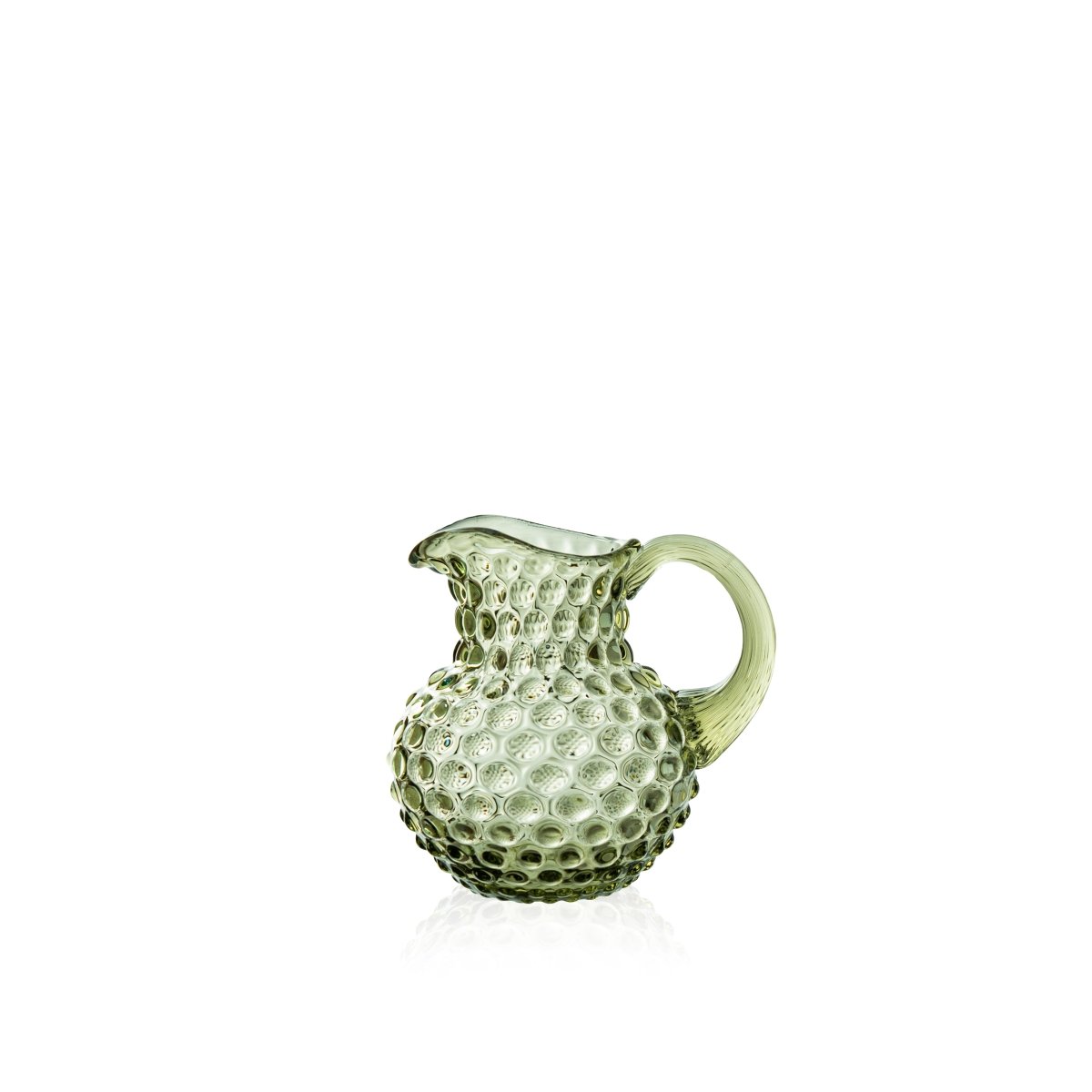 Olive Green Hobnail Creamer Jug - KLIMCHI