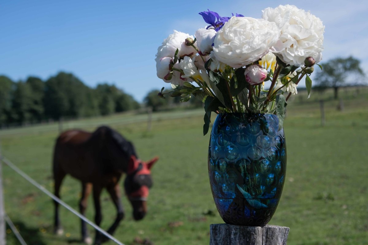 Royal Blue Kugel Vase Tall - KLIMCHI