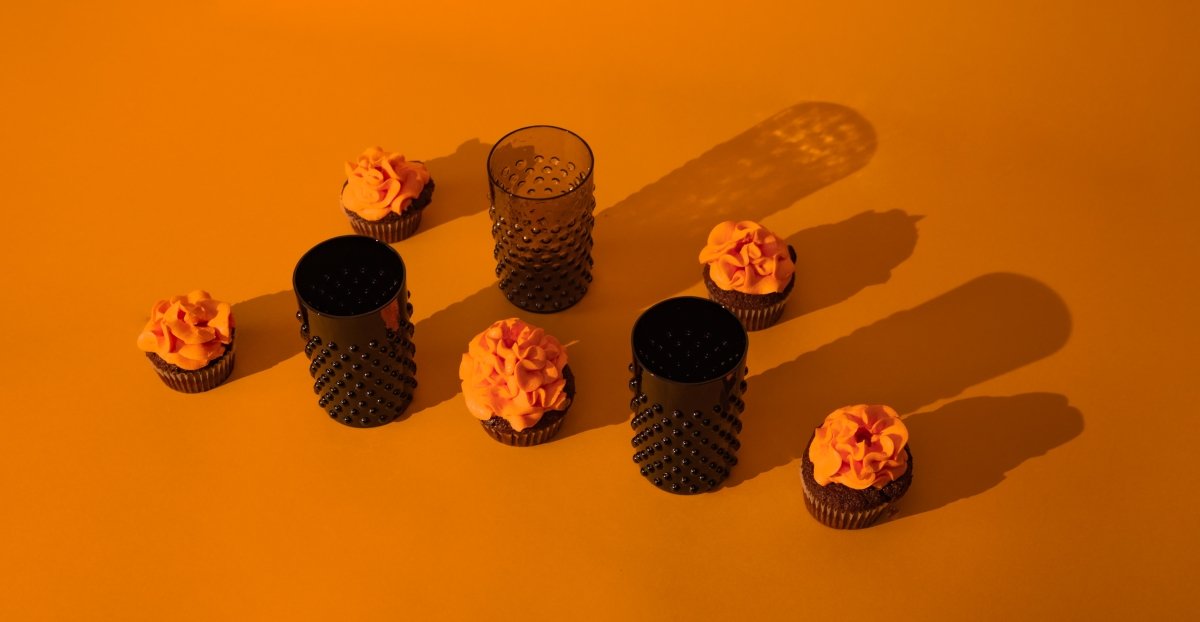 Black Smoke Hobnail Tumblers - KLIMCHI