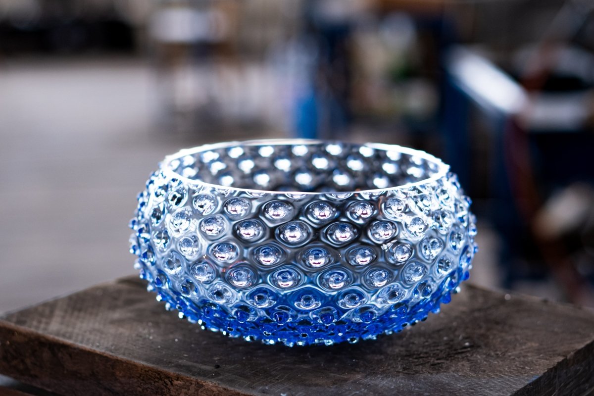 Light Blue Hobnail Bowl - KLIMCHI