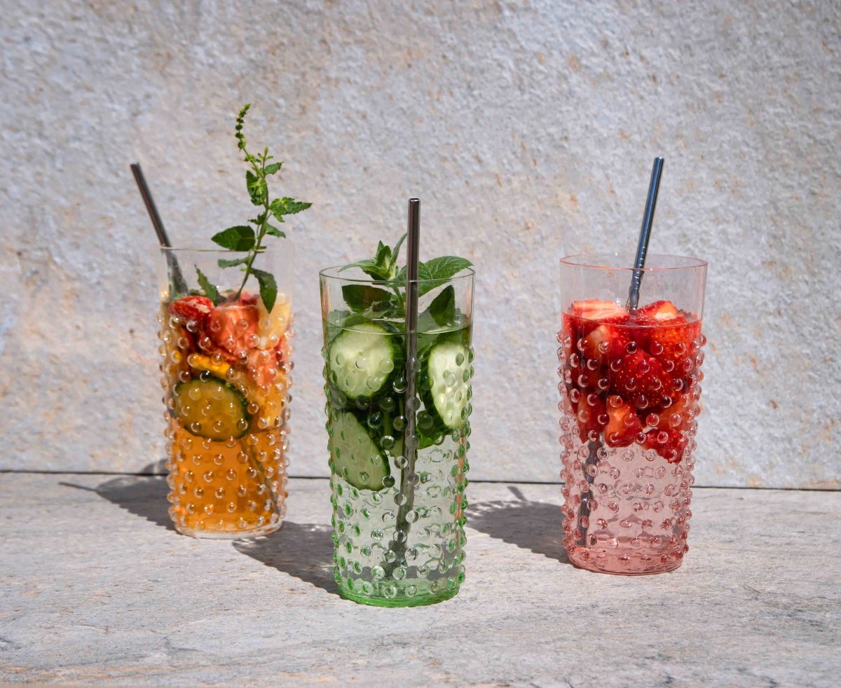 Crystal Hobnail Tumblers Tall - KLIMCHI