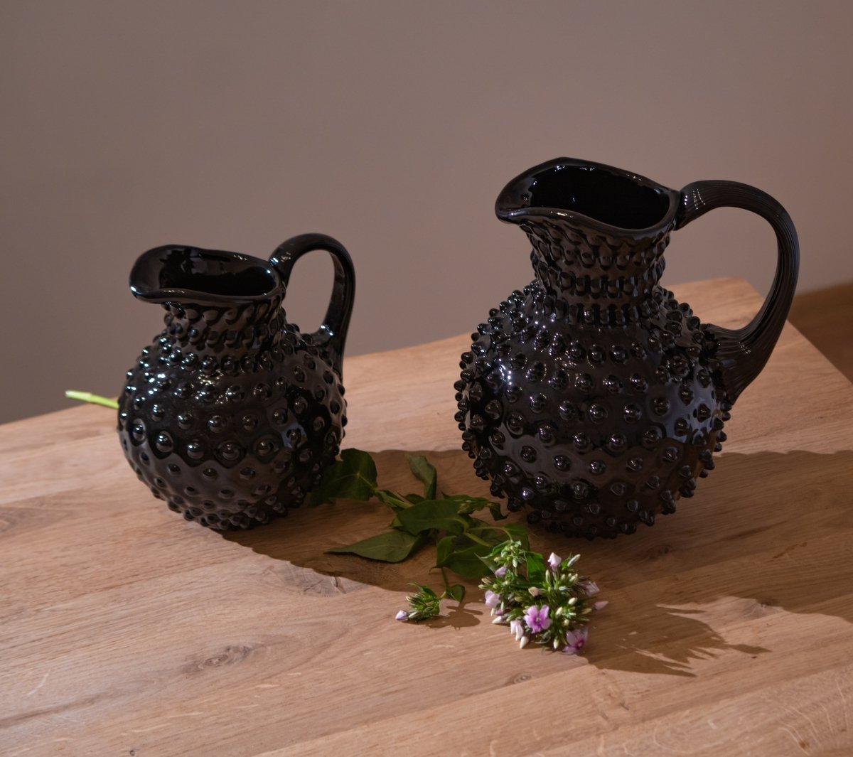 Black Hobnail Jug Small - KLIMCHI