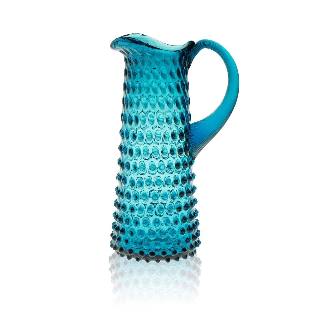 Aquamarine Hobnail Jug Tall - KLIMCHI