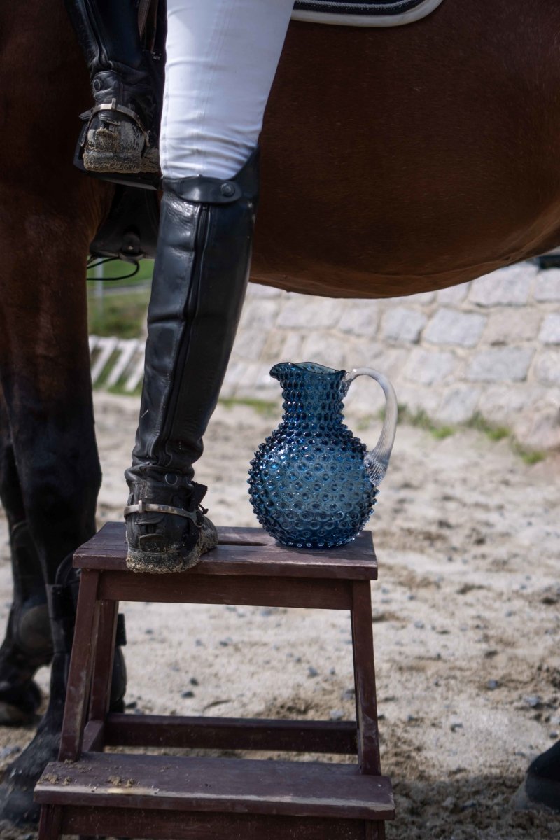 Underlay Blue Smoke Hobnail Jug - KLIMCHI