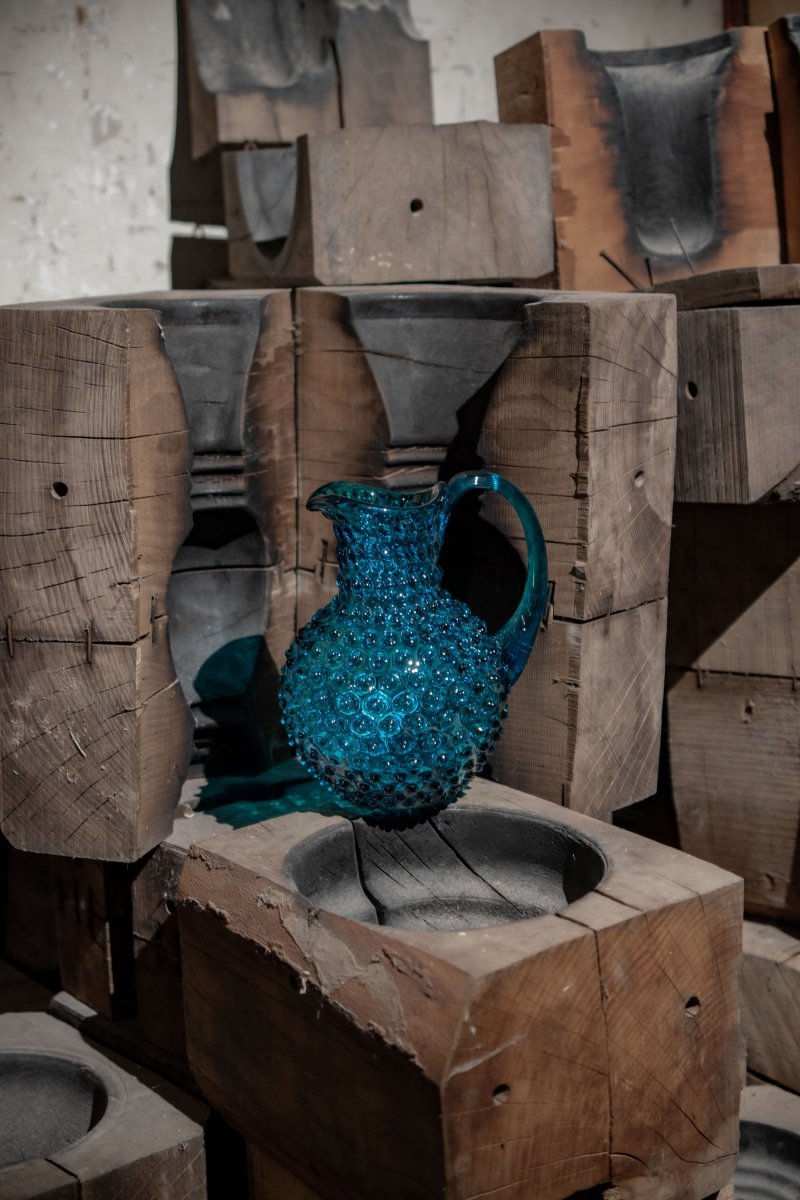 Aquamarine Hobnail Jug - KLIMCHI