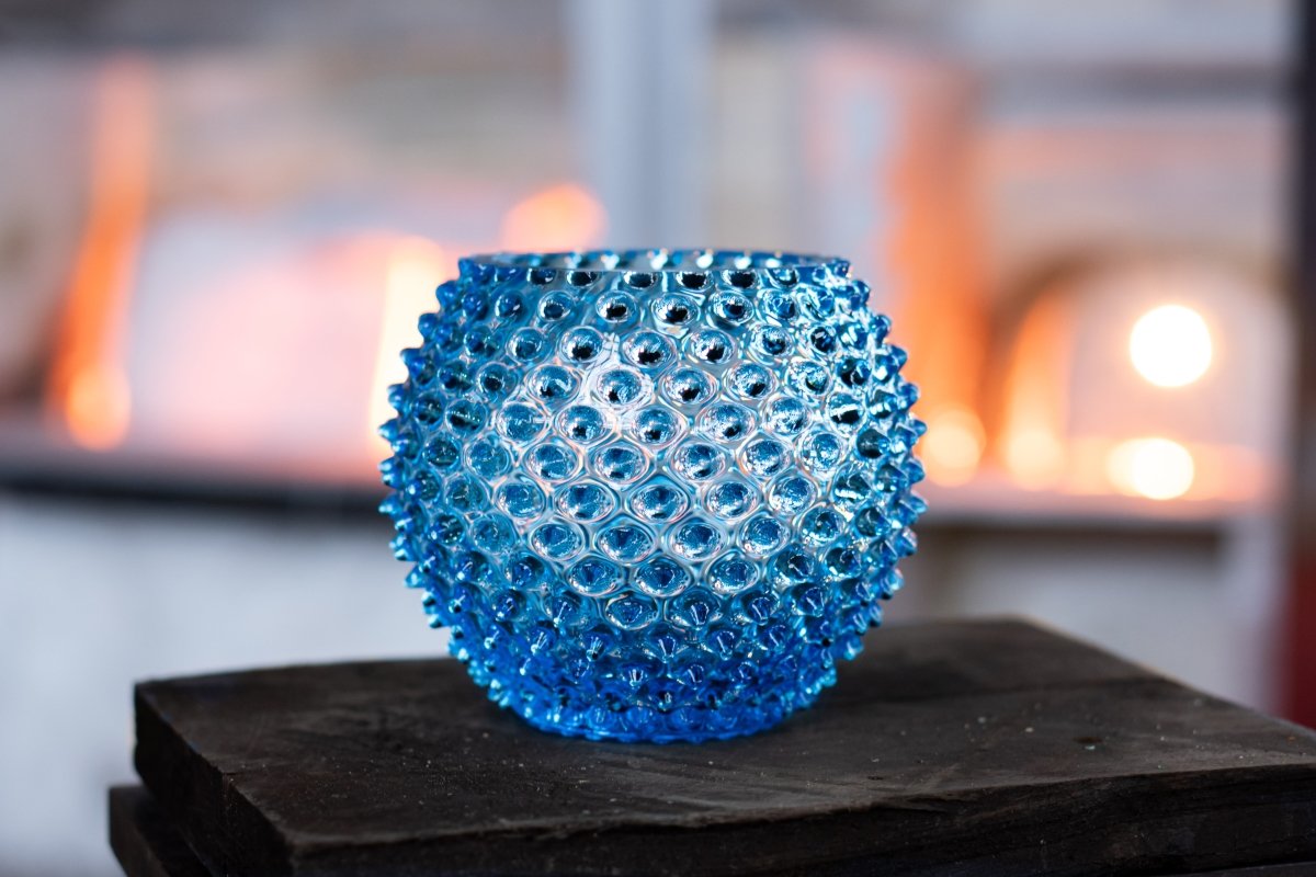 Azure Hobnail Vase - KLIMCHI