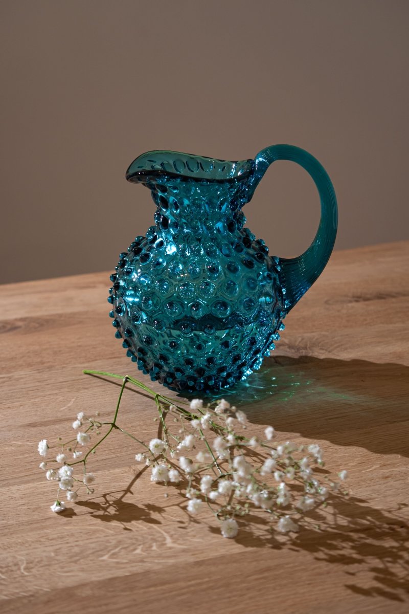 Aquamarine Hobnail Jug Small - KLIMCHI