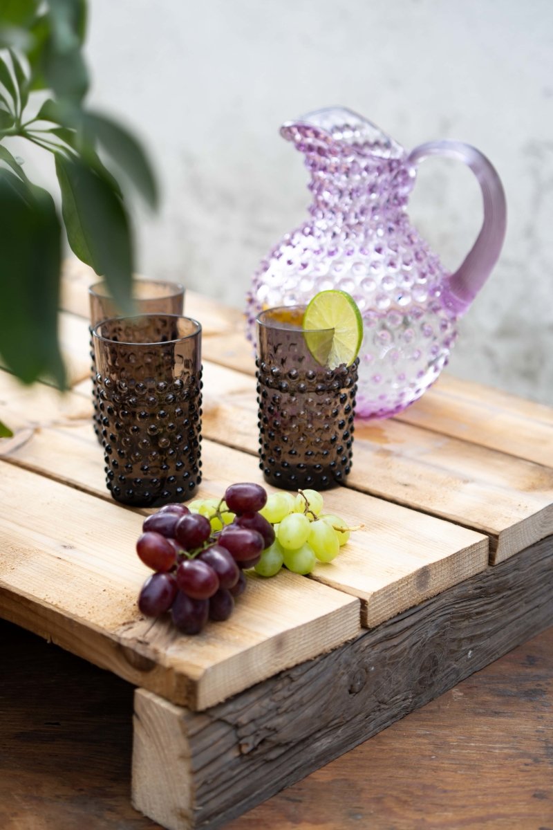 Black Smoke Hobnail Tumblers - KLIMCHI