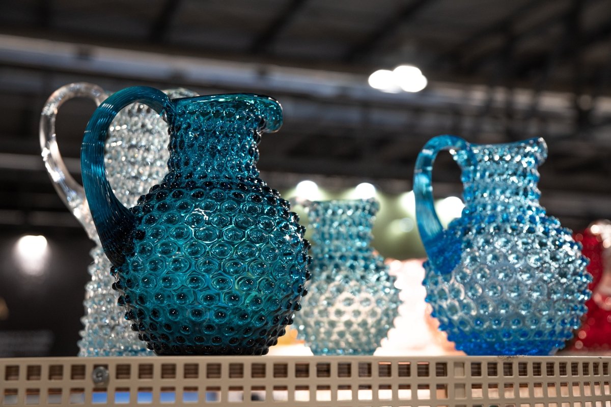 Aquamarine Hobnail Jug - KLIMCHI