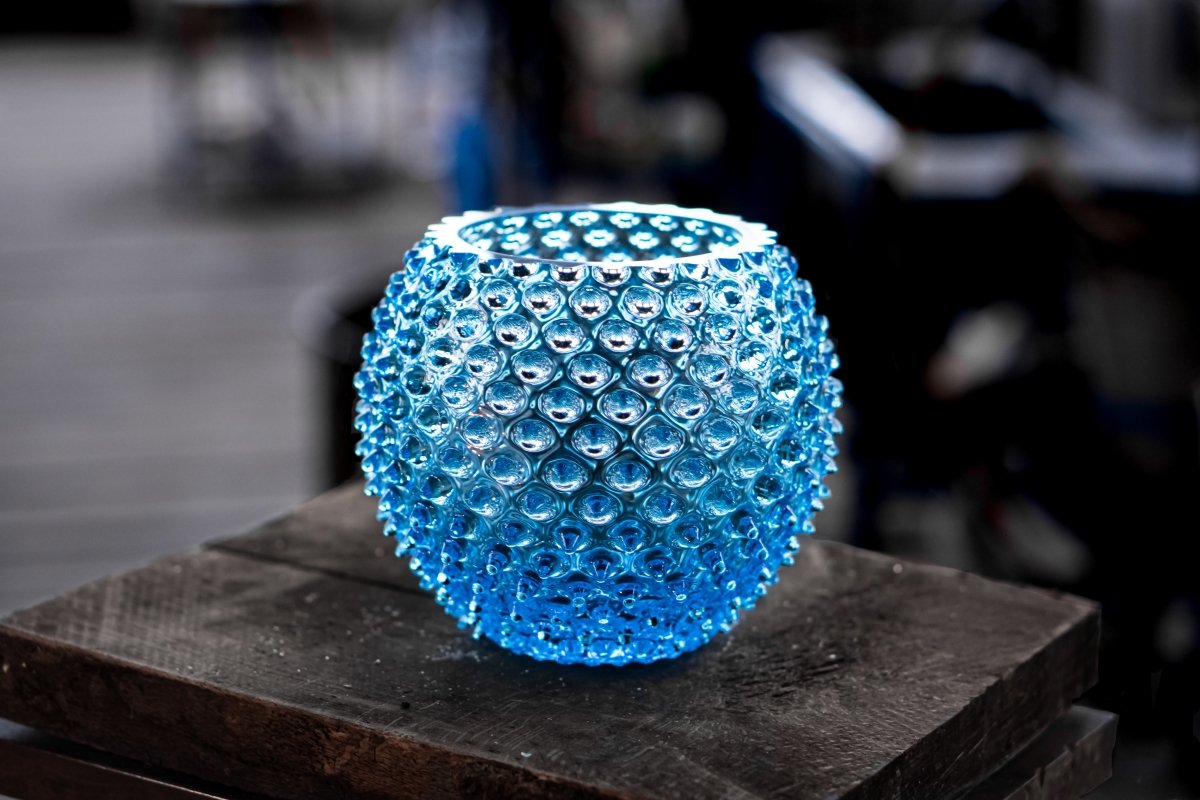 Azure Hobnail Vase - KLIMCHI