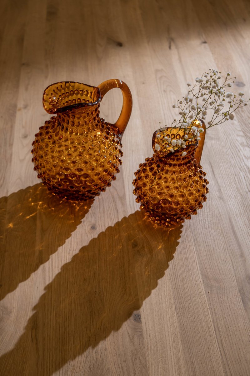 Amber Hobnail Jug Small - KLIMCHI