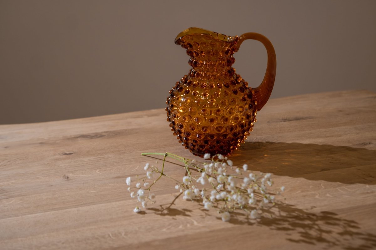 Amber Hobnail Jug Small - KLIMCHI