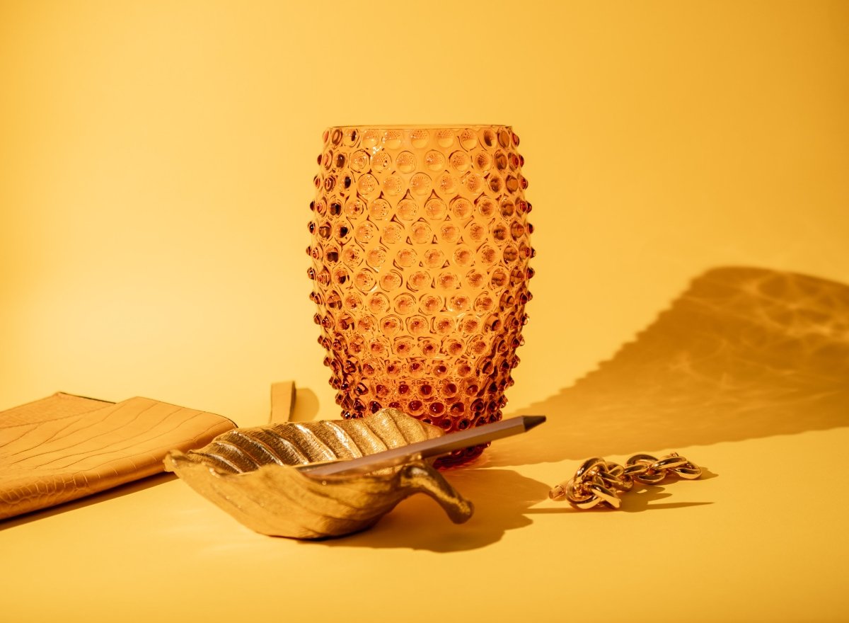 Amber Egg Hobnail Vase - KLIMCHI