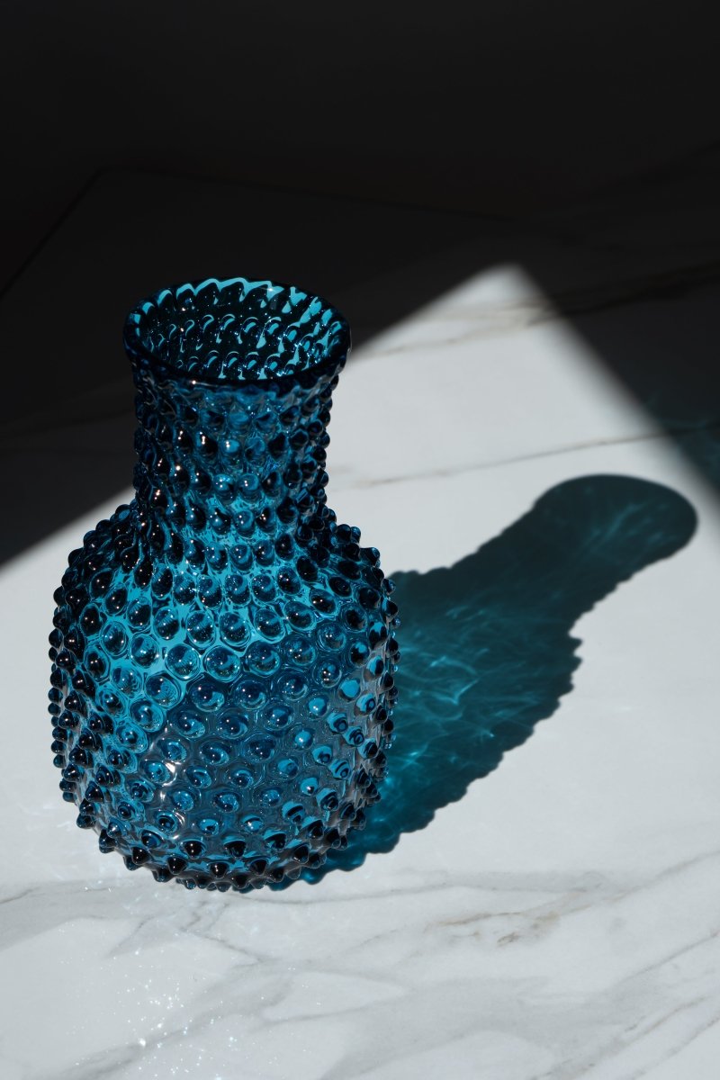 Aquamarine Hobnail Carafe - KLIMCHI