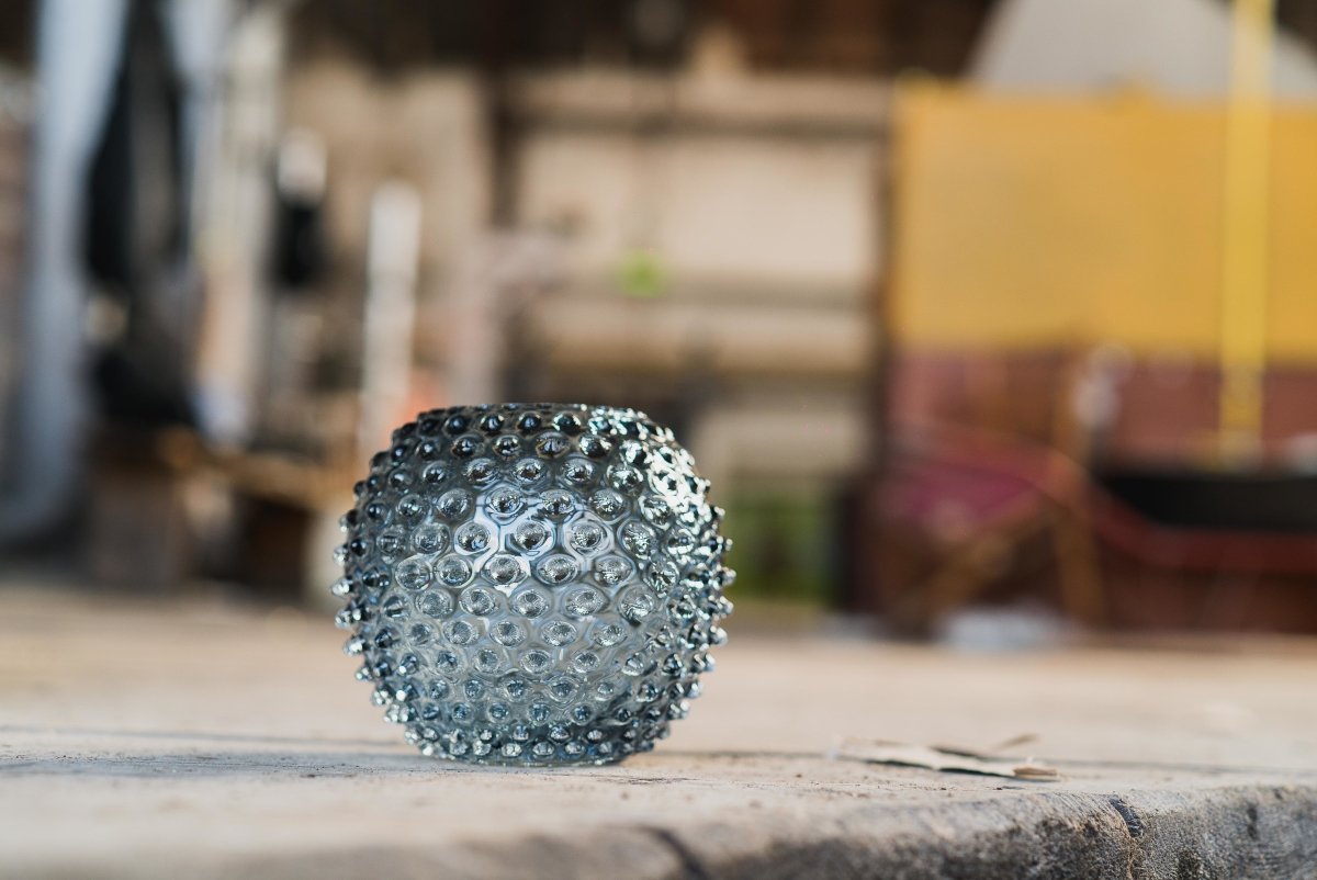 Underlay Blue Smoke Hobnail Vase - KLIMCHI