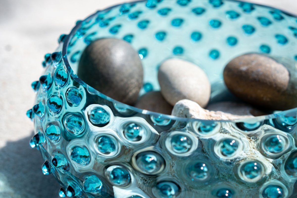 Aquamarine Hobnail Bowl - KLIMCHI