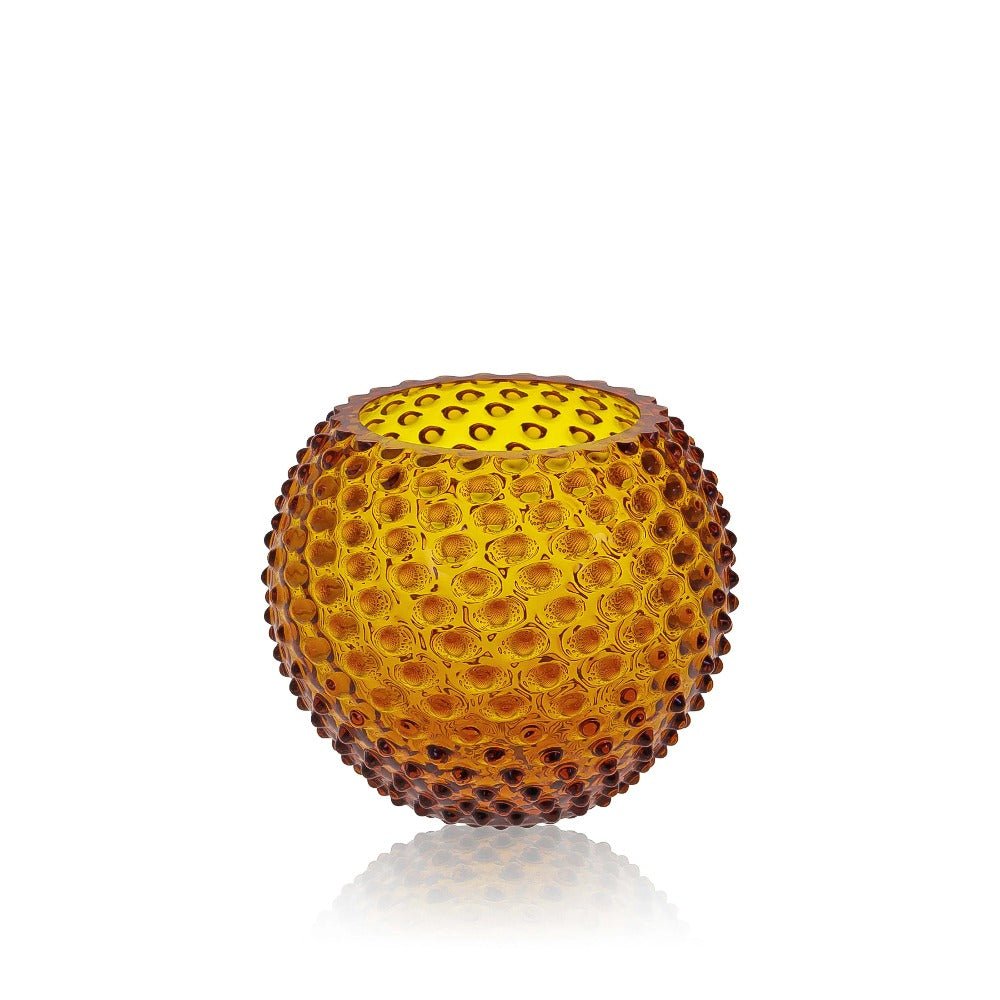 Amber Hobnail Vase - KLIMCHI