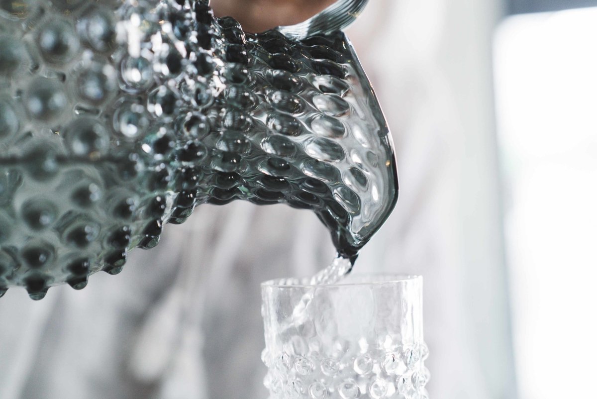 Grey Smoke Hobnail Jug - KLIMCHI