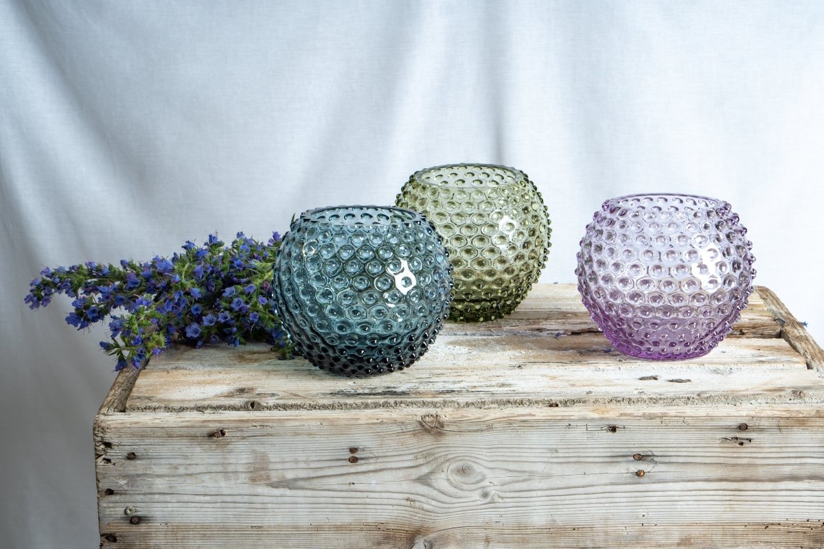 Olive Green Hobnail Vase - KLIMCHI