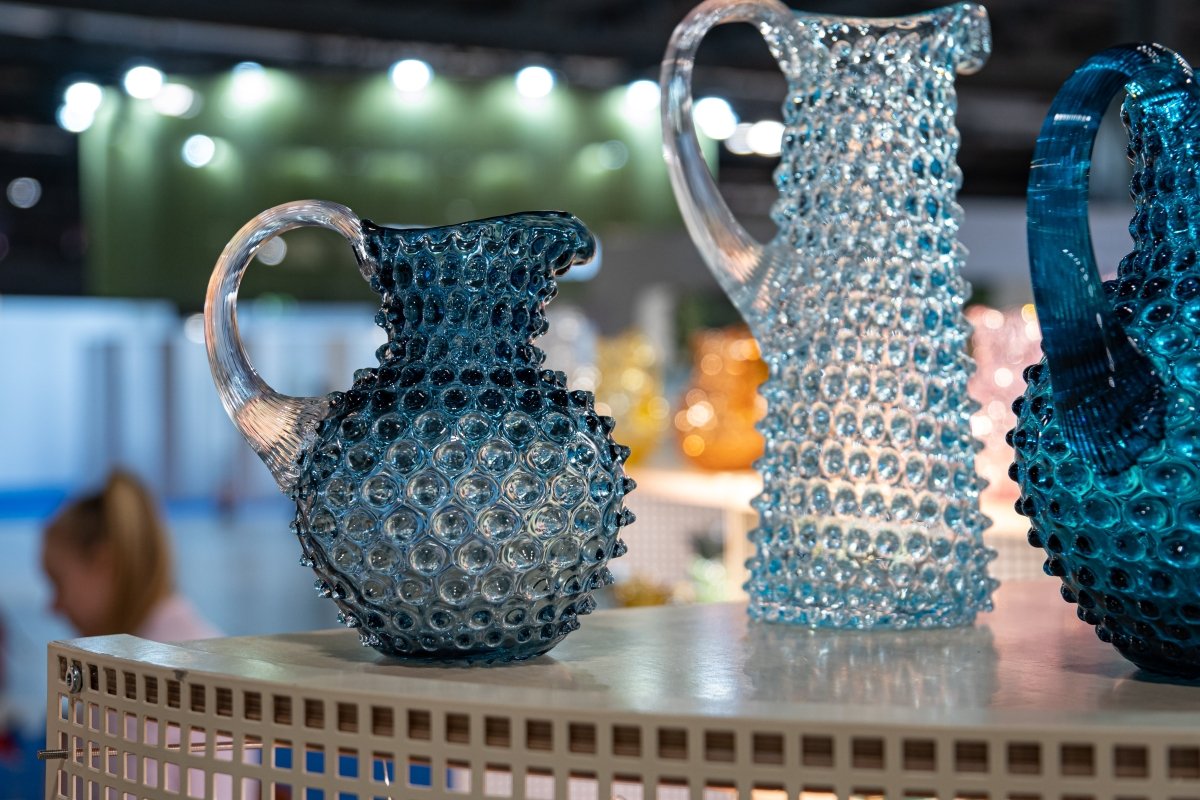 Underlay Blue Smoke Hobnail Jug Small - KLIMCHI