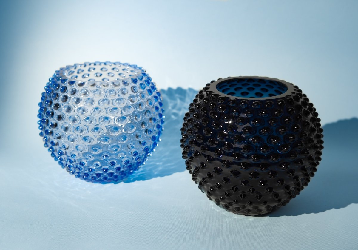 Royal Blue Hobnail Vase - KLIMCHI